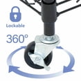 thumbnail image 6 of 2PCS 5-Tier Shelves Wire Unit Rack Storage Rolling with 4 Wheel Casters Indoor, 6 of 10
