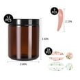 thumbnail image 3 of 12 Pack 8 oz Amber Glass Jars with Black Lids,Glass Candle Jars Round Jars for Cosmetics and Face cream Lotion., 3 of 3