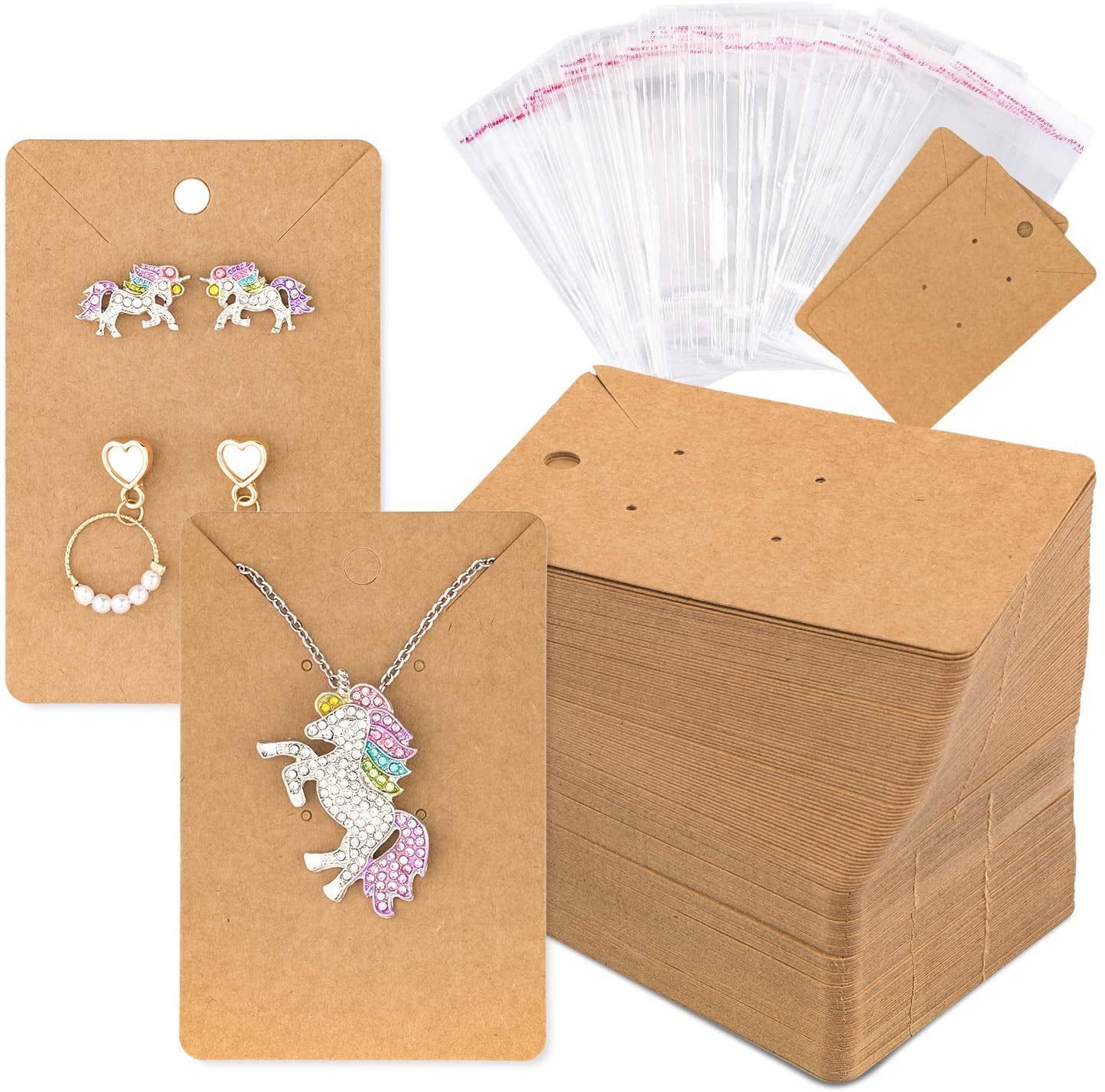 Blank Earring Jewelry Display Cards for Ear Studs and Earrings Necklace 