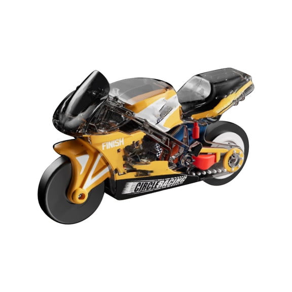 Friction Powered Flint Motorcycle Toy, Inertia Motion Motorbike Vehicle, Realistic Racing Model for Playtime, Durable Construction, Easy Friction Drive