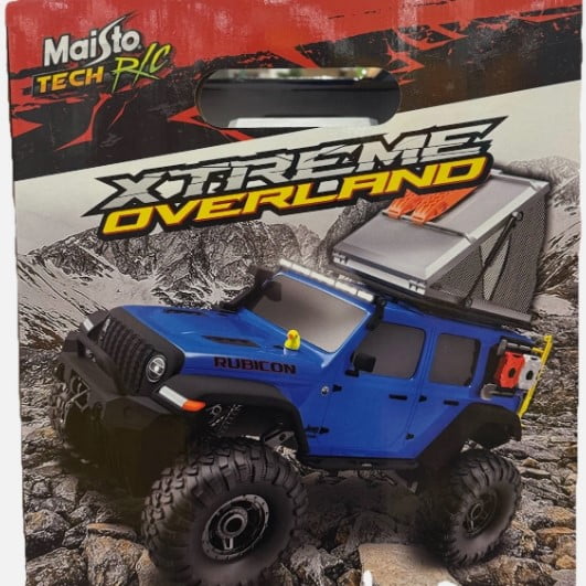 Maisto Tech RC Jeep Wrangler Rubicon Xtreme Overland – 19″ Remote Control Jeep Wrangler Rubicon, Off-Road Truck with Lights, Blue