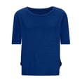 thumbnail image 3 of BLVB Women Short Sleeve Workout Shirts Casual Yoga Athletic Gym Tops Crop Running Tees Exercise Clothes, 3 of 6