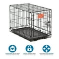thumbnail image 3 of MidWest Homes Enhanced 24 Inch Single Door Folding Metal Crate for Small Dogs, 3 of 6