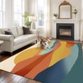 thumbnail image 3 of Abstract Mountain Area Rug 6x9 Washable Rug Non Slip Boho Modern Minimalist Landscape Large Area Rug Soft Stainresistant Indoor Floor Carpet for Living Room Bedroom Home Office Dining Room Nursery, 3 of 9