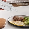 thumbnail image 4 of Olive Oil Dispenser Bottle, Stainless Steel Transparent Vinegar Cruet Oil And Vinegar Dispenser Set Cooking Oil Dispenser with Spout Oil Dispenser for Restaurants, Hotels, 4 of 7