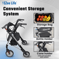 thumbnail image 3 of EZee Life Déambulateur Bariatrique avec Roues de 8 Pouces - Marchette Robuste pour une Mobilité Accrue - Gris, 3 of 9