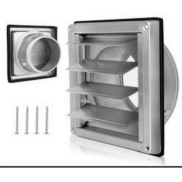 EcoNesxp 4" stainless steel exterior vent cover with removable tabs