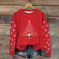 thumbnail image 1 of Ailaofu Chandail de Noël pour Femmes Col Rond Cadeaux de Noël Haut Décontracté Manches Longues, 1 of 5