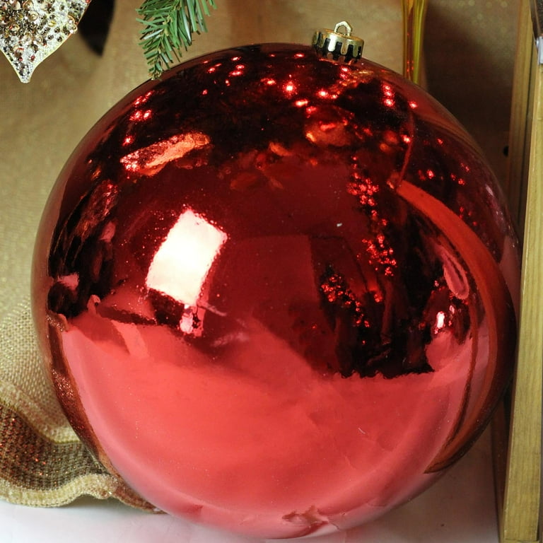 Shiny red christmas ornaments sale