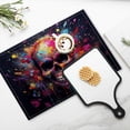thumbnail image 4 of BaHomeck placemats Set of 4 Vibrant Skull With Explosion Of Colors Cotton Linen rectangle Placemats for Kitchen Dining Table Indoor,Outdoor,18*12inch, 4 of 4