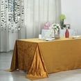 thumbnail image 4 of BalsaCircle Christmas Holidays 90" x 156" Gold Rectangular Velvet Tablecloth Linen, 4 of 8