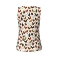 thumbnail image 5 of Picia Roosters and Chickens Pattern Women's Workout Tank Top,Breathable Activewear,Slim Fit Athletic Top,Versatile Workout Moisture-wicking top-Small, 5 of 9