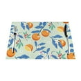 thumbnail image 1 of XMXT 1 Pcs Woven Placemats, Orange Fruit Print Stain Resistant Anti-Skid Placemat for Kitchen Table, 12 x 18 inches, 1 of 6