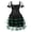 Black Green, variant on Corset Bustiers 2 Pieces Tops Set with Sleeves floral Lace trim Straps Plus Size burlesque Black Blue XL