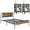 Brown Nightstands, variant on VECELO 3 Piece Bedroom Set, Wood Platform Bed Frame and 2 Nightstands, Queen Size