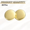 thumbnail image 3 of Uxcell 20pcs Botones Redondos Metálicos de 15mm Botones de Costura de Latón, Dorado, 3 of 6