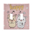 thumbnail image 2 of Haosy Light Switch Cover Plate 3 Gang Electrical Outlet Covers Cute Cartoon Happy Dog Decorate Wall Plate 4.56”x4.48”, 2 of 8