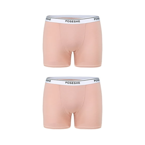 POSESHE Women's Boxer Underwear, Anti-Chafing Plus Size Boyshorts Panties 6" Inseam S-5XL