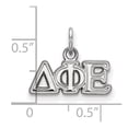 thumbnail image 2 of White Sterling Silver Charm Pendant Greek Delta Phi Epsilon 13 mm 16, 2 of 2