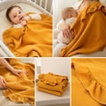 thumbnail image 2 of Dvumao Muslin Blanket With Ruffle Soft Breathable Cotton, 2 of 7