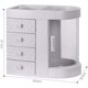 thumbnail image 2 of Caja de almacenamiento de cosméticos, estante de escritorio, diseño montado en la pared a prueba de polvo de 90° para cajón, tocador de baño, productos para el cuidado de la piel, 2 of 6