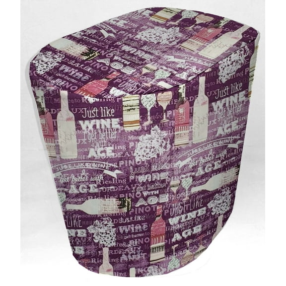 Beer or Wine Food Processor Cover by Penny's Needful Things (Small, Purple Wine)