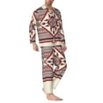thumbnail image 2 of Wukai Fashion Tatreez Men's Long Sleeve Pajama Set,Long Sleeve Mens Sleepwear with Pockets & Front Fly-XX-Large, 2 of 6