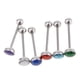 thumbnail image 5 of 6pcs Hipoalergénico de material acero Inoxidable Barbell Tongue Ring Navel Bar Anillos 14G, 5 of 9