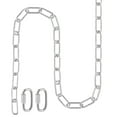 thumbnail image 1 of Cadena de prueba de 1.2 metros de Uxcell, 2.95mm de grosor, 176Lbs, acero inoxidable 304 con 2 enlaces rápidos, 1 of 7