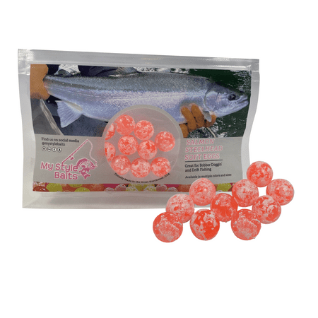 Fishing Beads Artificial Round Float Fishing Eggs for Steelhead Salmon Trout Peach 12mm 10pc