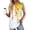 Yellow, variant on QUNYINEY Crew Neck Tank Top Women Sleeveless Casual Camisole Tie Dye Tops Pleated Loose Summer Tank Tops