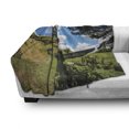 thumbnail image 3 of Hobbits Soft Flannel Fleece Throw Blanket, Overhill Hobbit Village in Matamata New Zealand Fantasy Scene House Image Print, Cozy Plush for Indoor and Outdoor Use, 70" x 90", Green Blue, by Ambesonne, 3 of 6