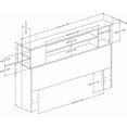 thumbnail image 2 of South Shore Fusion Wood Full Queen Bookcase Headboard in White, 2 of 5