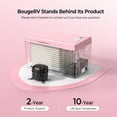 thumbnail image 6 of BougeRV Pink 23Qt Car Refrigerator 12 Volt Fridge Portable Freezer Compressor Cooler 12/24V DC 110~240V AC, -7℉~50℉ for RV Truck Vehicle Boat Outdoor & Home Use, 6 of 9