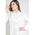 thumbnail image 4 of Vestido camisero bolsillo lentejuela Roman Fashion /Tallas Extras, 3838 (Blanco) blanco 42, 4 of 7