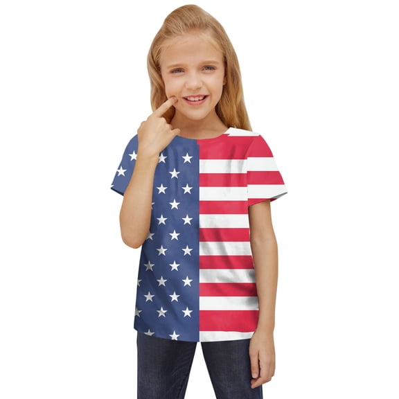 Vedolay Cute Tops For Girl Shirt for Teen Girl Girl Short Crewneck Fashion Printed Graphic Summer,Purple 8-9 Years