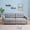 Light Gray, variant on AOOWOW 79.5 Inch Teddy Cotton Linen Sofa, Minimalist Stylish Couch with Tapered Metal Legs, Metal Trim Accents and Hidden Storage Function, Light Gray