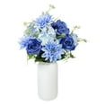 thumbnail image 5 of 18-inch Artificial Silk Blue Roses & Dahila Mixed Summer Bouquet, for Indoor Use, by Mainstays, 5 of 8