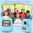 thumbnail image 6 of Kidsjoy Kids Instant Print Camera,1080P Digital Video Camera for Kids, Birthday Gifts for Girls Boys Age 3-12, Toddler Camera with 3 Rolls No Ink Print Paper (Blue), 6 of 8