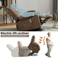 thumbnail image 6 of LEGAHOME Lift Recliner, Electric Power Recliner Chair with Massage Function, PU Leather Lift Chair with Cup Holders and Side Pocket, Wide Seat Recliner Sofa for Elderly, Gray, 6 of 9