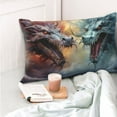thumbnail image 4 of Honeii White And Red Storm Dragon Print Pillow Cases,Plush Throw Pillow Covers,Decorative Pillowcase for Sofa, Couch, Living Room-20"x30", 4 of 6