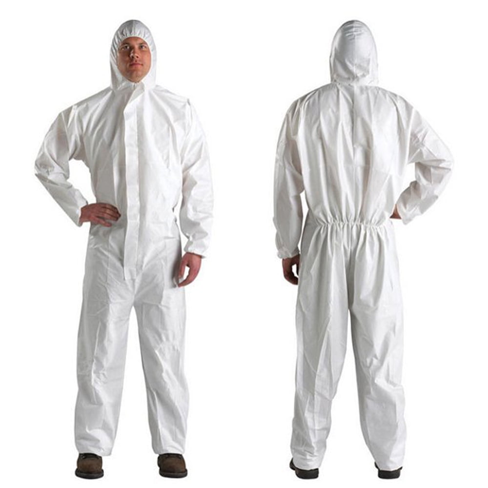 Qian sou Disposable Breathable SMS Coverall, Pack of 6, Hazmat Suit,Painters Coveralls, 2XLarge