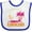 White and Royal, variant on Inktastic Cancun Mexico Sunset Girls Baby Bib