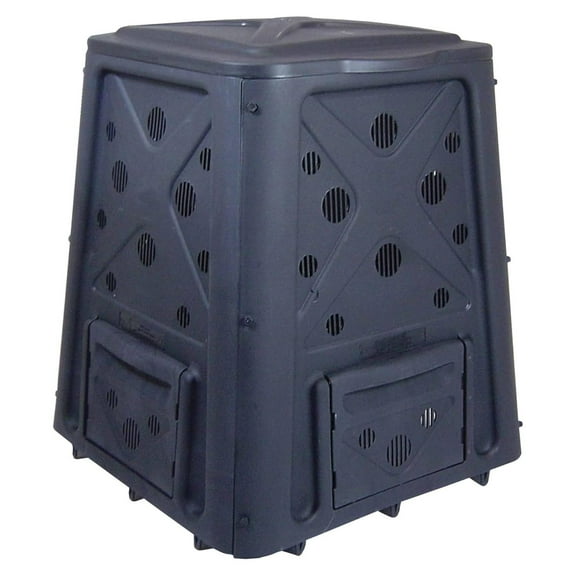 Redmon Outdoor Compost Bin with Lift Off Lid, 4-Door Access & Vent Holes, 65 Gallon