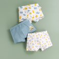 thumbnail image 2 of Toddler Underwear Cute Printing Print Pants Briefs Trunks 3Pcs Multipack Toddler Shorts Yellow, 2 of 4