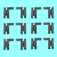 thumbnail image 2 of Renovators Supply Black Cabinet Hinges 3.5 in HL Offset Hinge Pair Left and Right Wrought Iron Kitchen Cabinet Hinge w/Hardware Pack of 6, 2 of 7