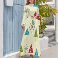 thumbnail image 3 of Vestido largo con árboles modernos de mediados de siglo, vestido largo para mujer, ropa de verano para mujer, vestidos para mujer, 3 of 4