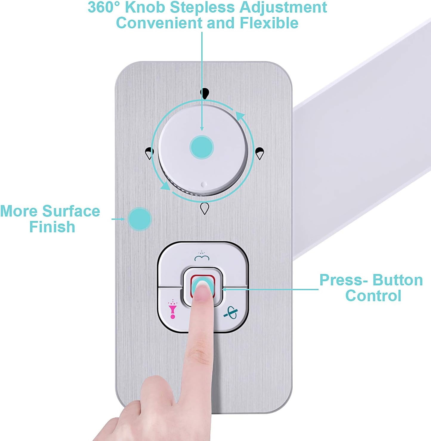 SAMODRA Non-Electric Bidet Toilet Seat Attachment with Self-Cleaning Dual Nozzles