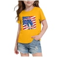thumbnail image 2 of Odeerbi Toddler Kids Boys Girls 4th of July T-Shirt Short Sleeve American Flag Graphic Tee, 2 of 6