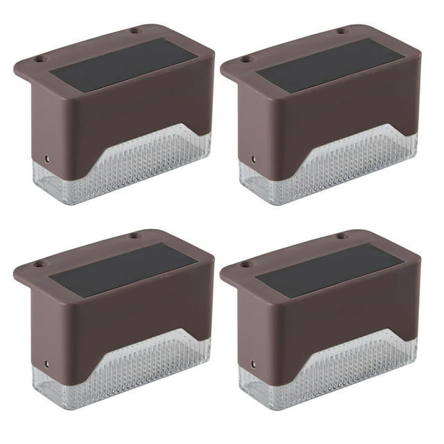 4 sets Lámpara de pared solar al aire libre Patio de la luz de la pared Solar LED LED LED